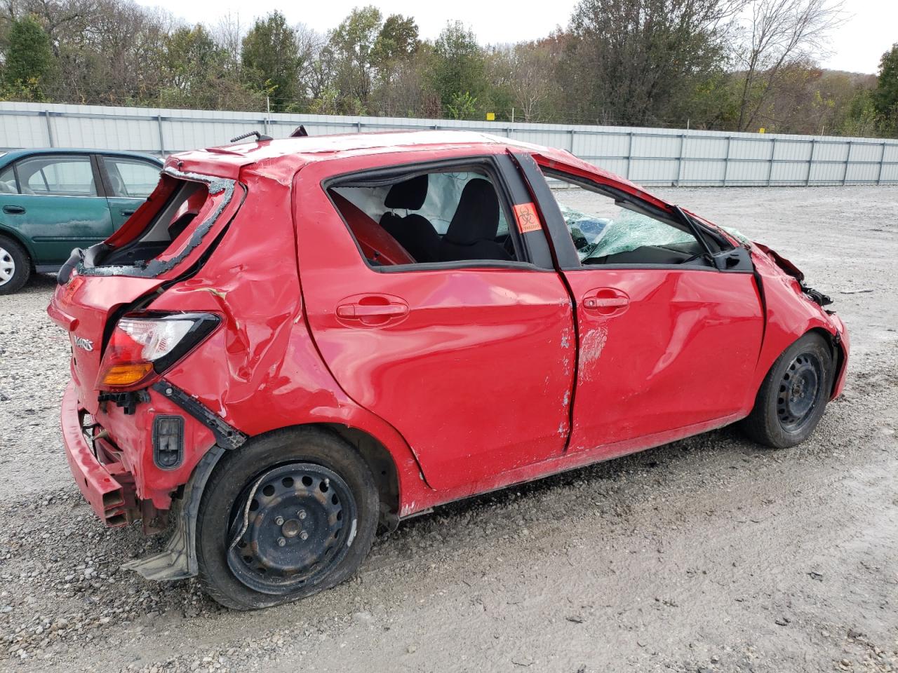 2016 Toyota Yaris VIN VNKKTUD33GA068011 Copart auction photo, rollover damage thumbnail 3
