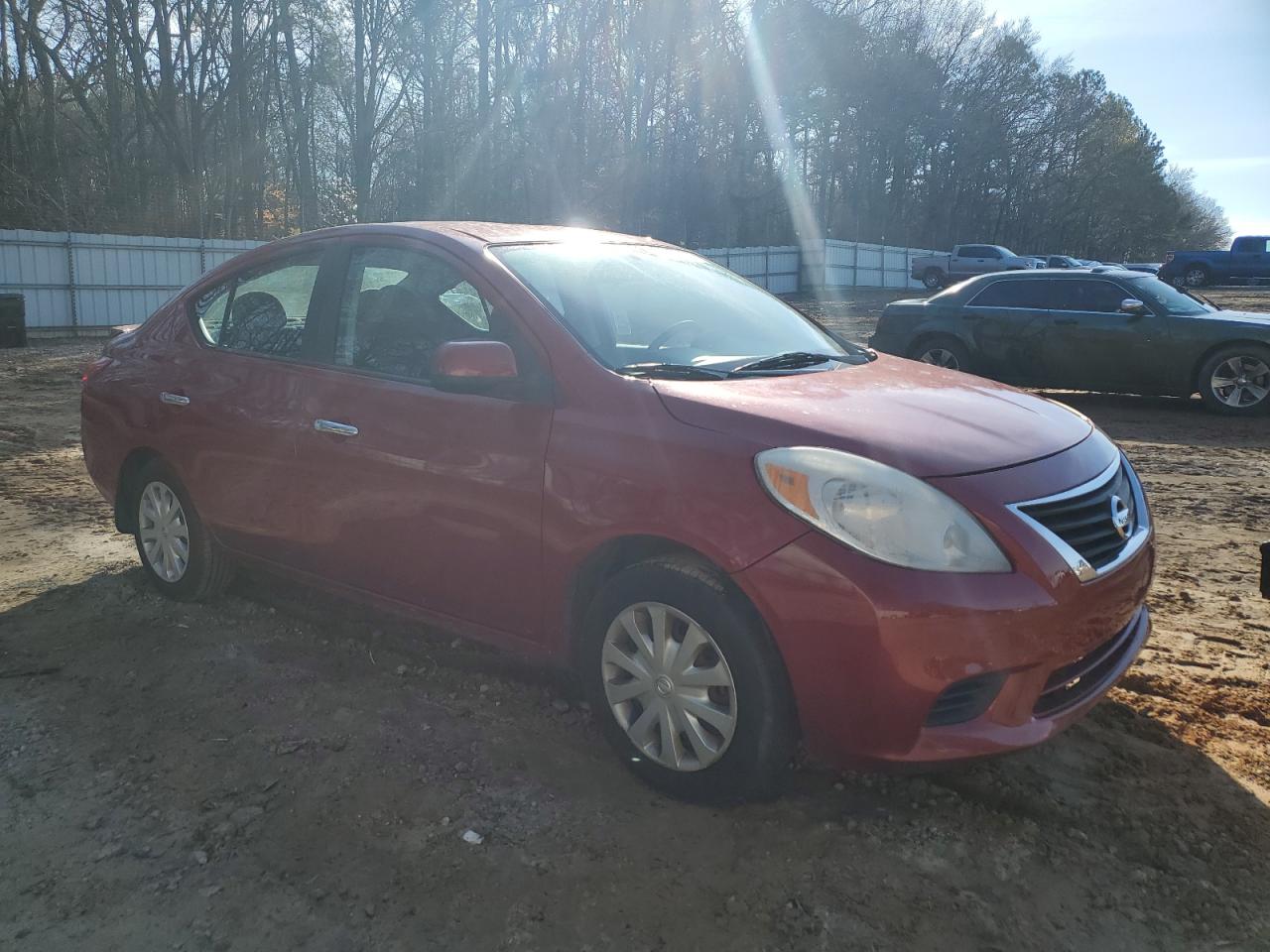 2013 Nissan Versa VIN 3N1CN7AP3DL859758 Copart auction photo, burn damage thumbnail 4
