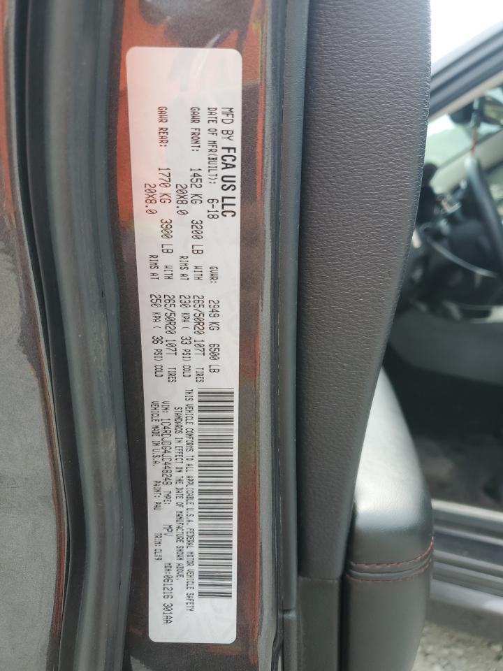 2018 Dodge Durango VIN 1C4RDJDG4JC448248 Copart auction photo, front end damage thumbnail 14