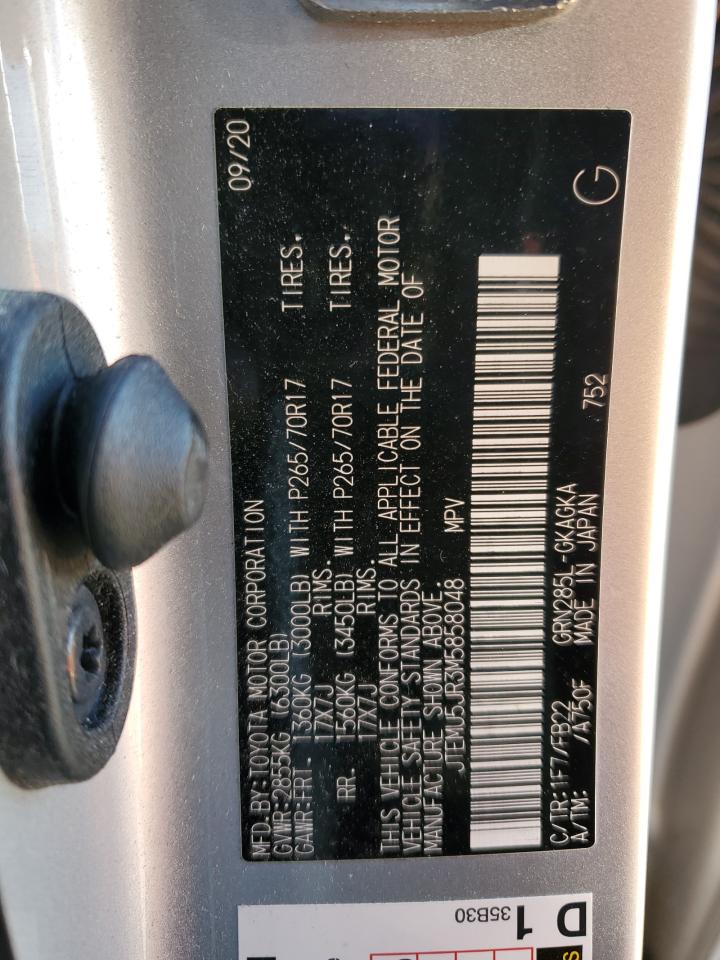 2021 Toyota 4Runner VIN JTEMU5JR3M5858048 Copart auction photo, front end damage thumbnail 13