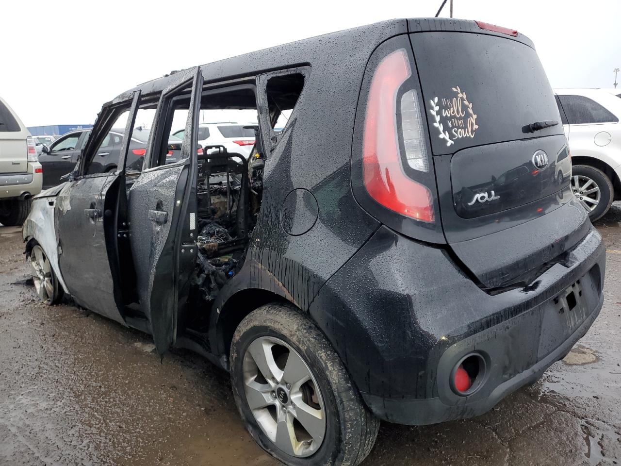 2018 KIA Soul VIN KNDJN2A25J7905148 Copart auction photo, burn - engine / missing/altered vin damage thumbnail 2