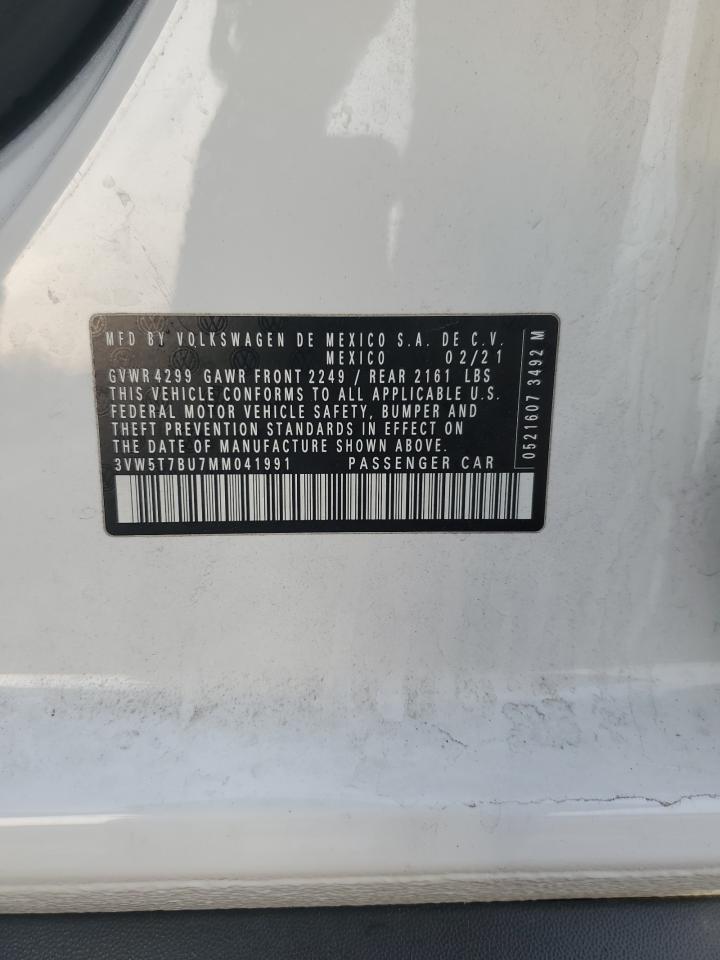 2021 Volkswagen Jetta VIN 3VW5T7BU7MM041991 Copart auction photo, front end damage thumbnail 13