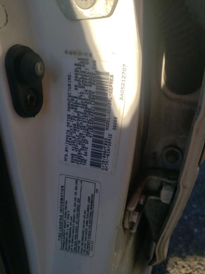 2002 Toyota Camry VIN 4T1BE32K42U113869 Copart auction photo, burn - engine damage thumbnail 12