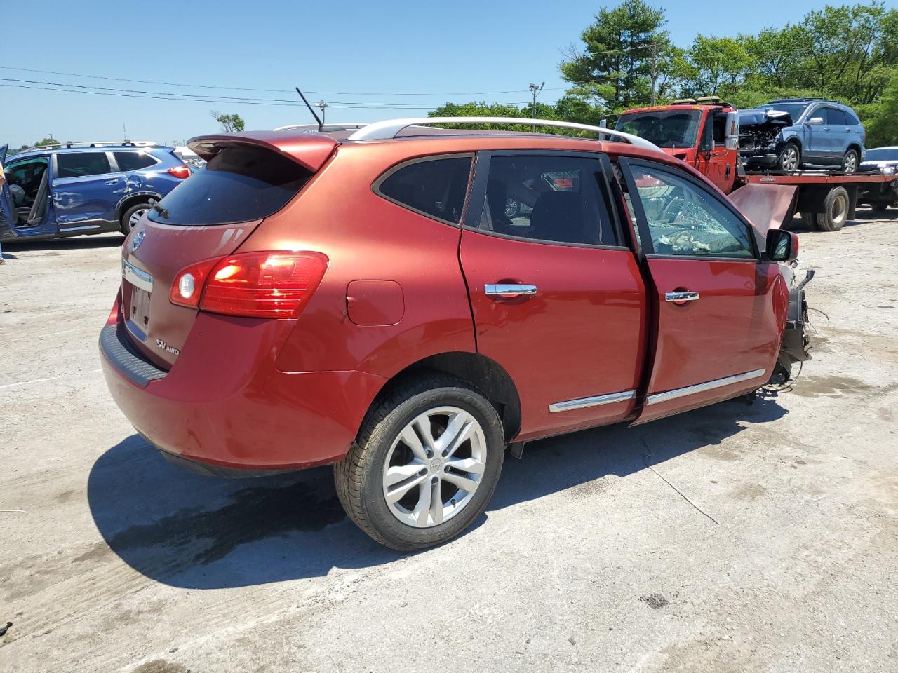 2012 Nissan Rogue VIN JN8AS5MV9CW373917 Copart auction photo, all over damage thumbnail 3