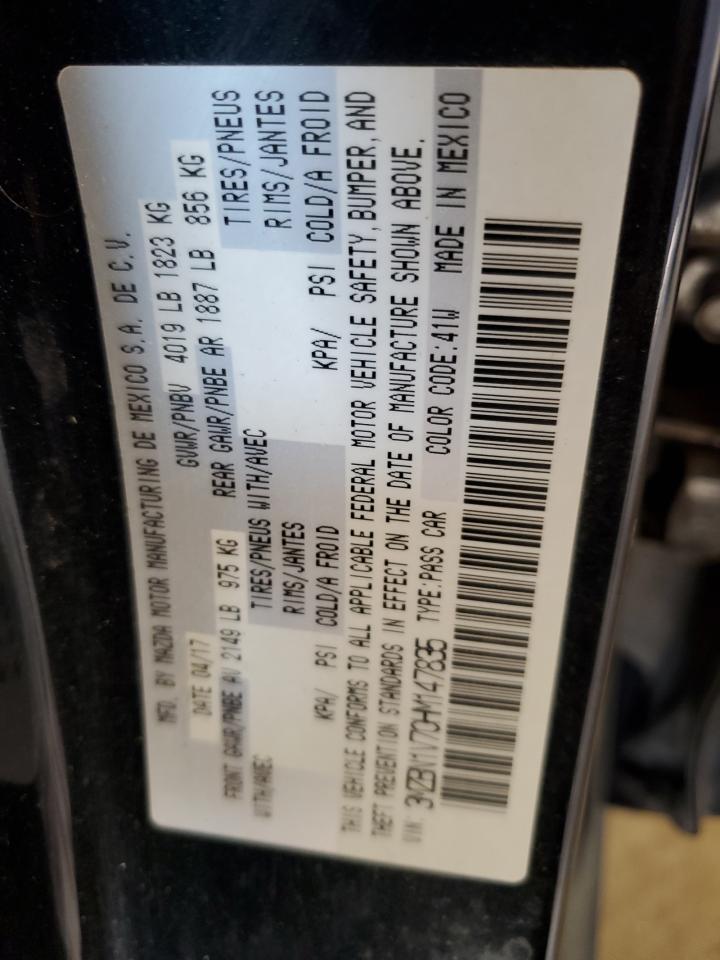 2017 Mazda 3 VIN 3MZBN1V70HM147835 Copart auction photo, front end / mechanical damage thumbnail 12