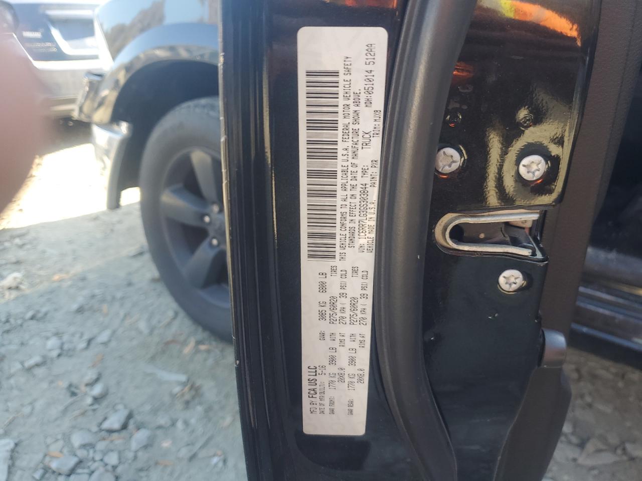 2016 RAM 1500 VIN 1C6RR7LG3GS303844 Copart auction photo, front end damage thumbnail 13