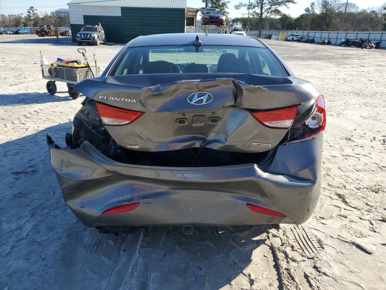 2013 Hyundai Elantra VIN 5NPDH4AE2DH236881 Copart auction photo, rear end damage thumbnail 6