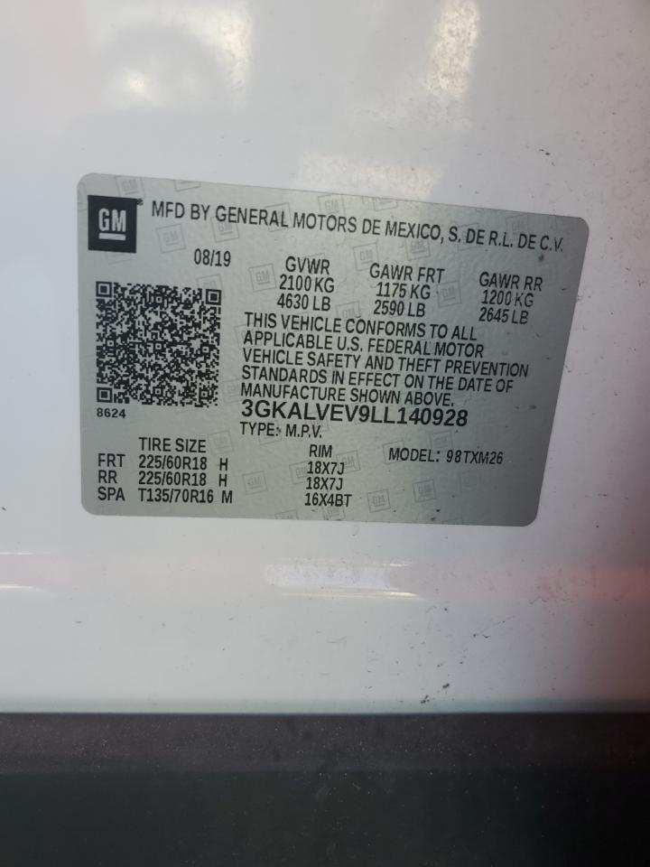 2020 GMC Terrain VIN 3GKALVEV9LL140928 Copart auction photo, side damage thumbnail 13
