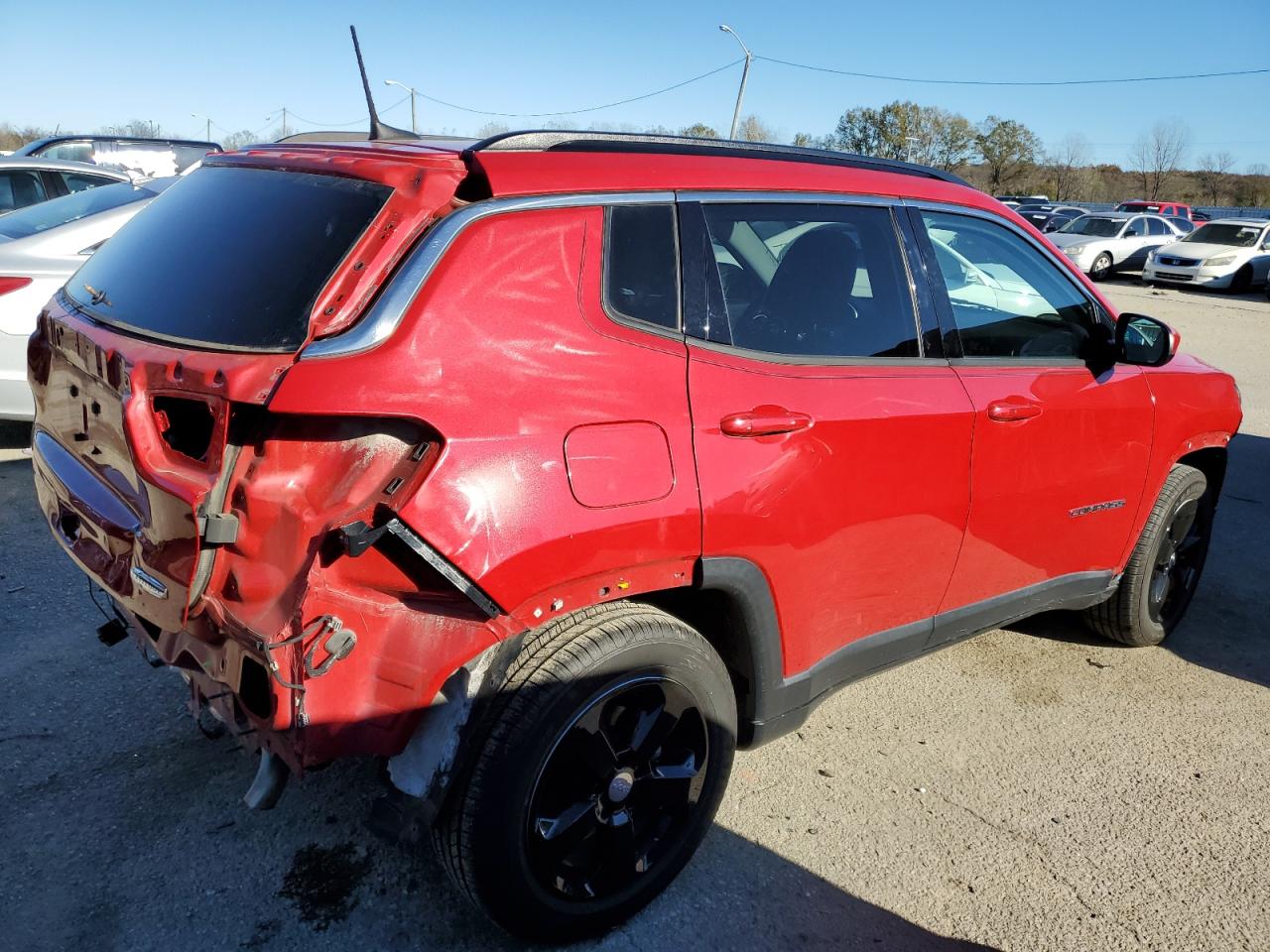 2020 Jeep Compass VIN 3C4NJCBB7LT198750 Copart auction photo, rear end / front end damage thumbnail 3