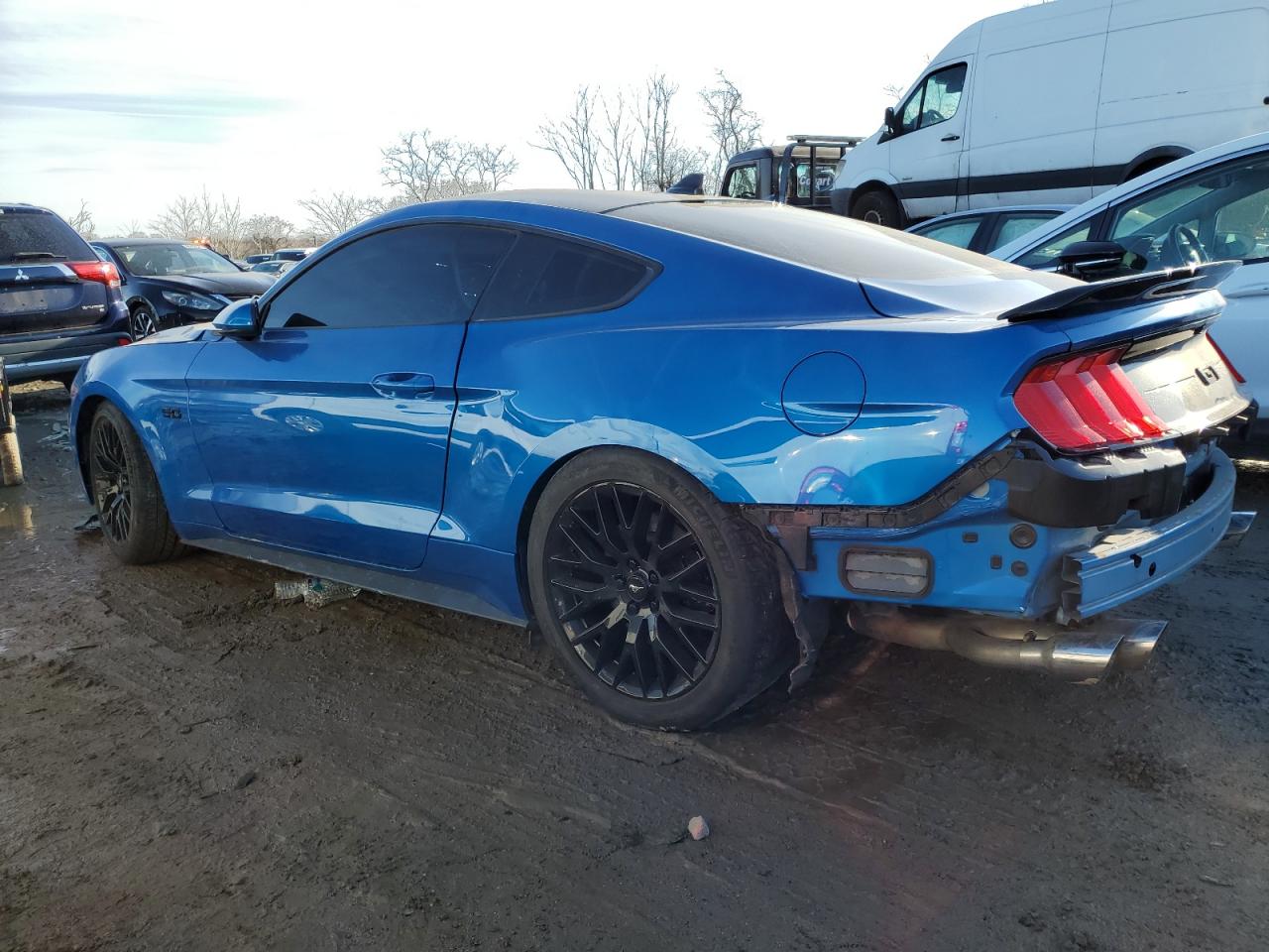 2020 Ford Mustang VIN 1FA6P8CFXL5174398 Copart auction photo, all over damage thumbnail 2