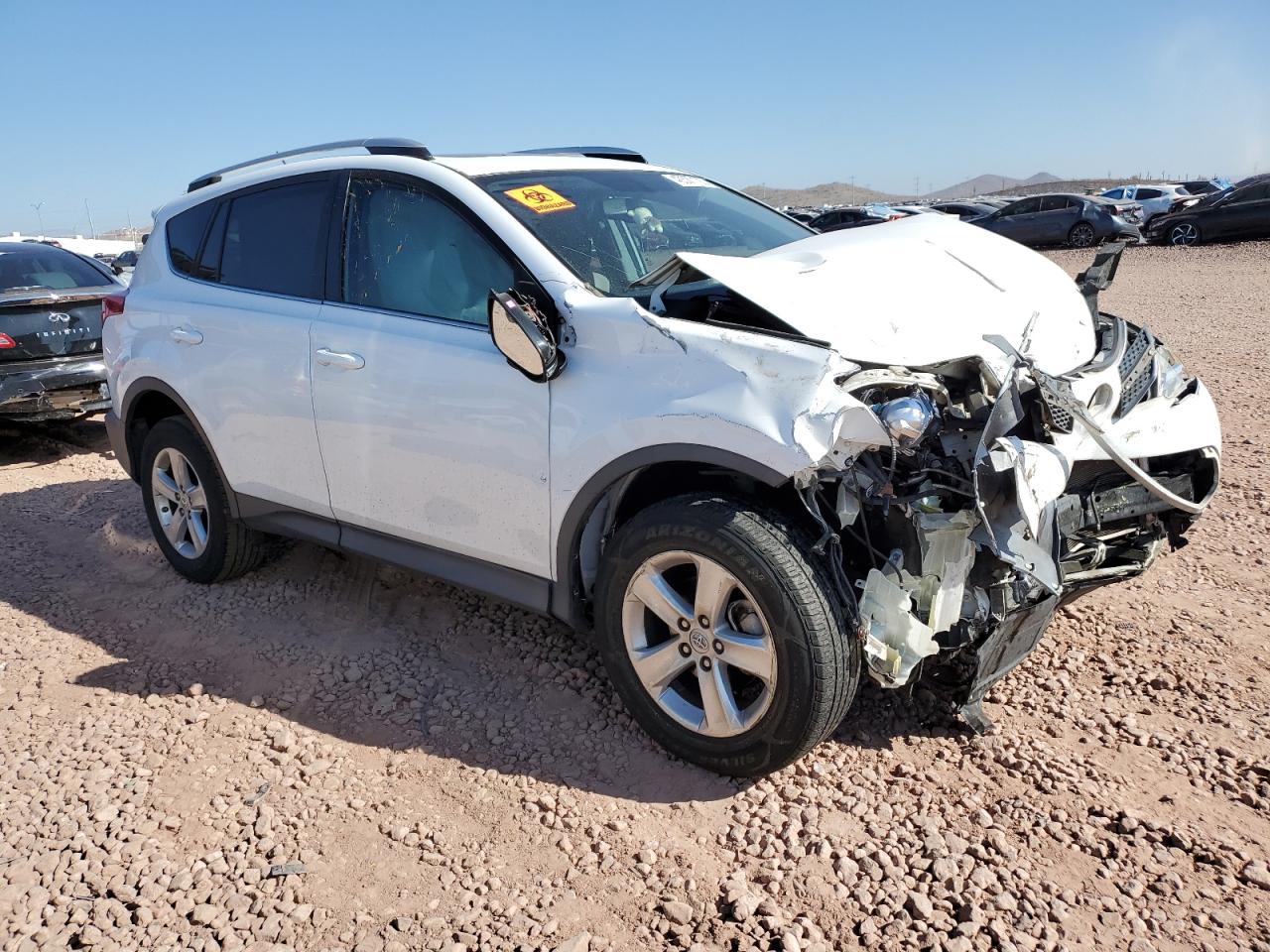 2013 Toyota RAV 4 VIN 2T3WFREV5DW009070 Copart auction photo, front end / side damage thumbnail 4