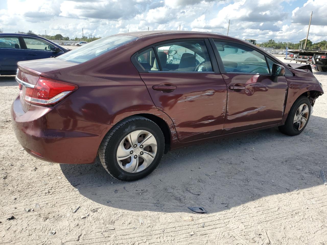 2014 Honda Civic VIN 2HGFB2F58EH550683 Copart auction photo, all over / mechanical damage thumbnail 3