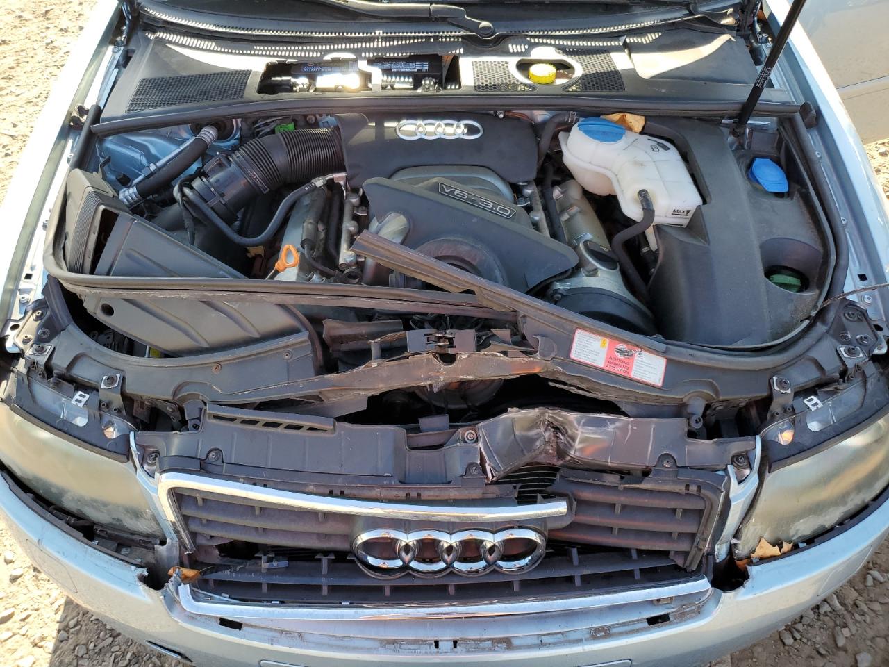 2005 Audi A4 VIN WAUDT48H25K007566 Copart auction photo, front end damage thumbnail 12