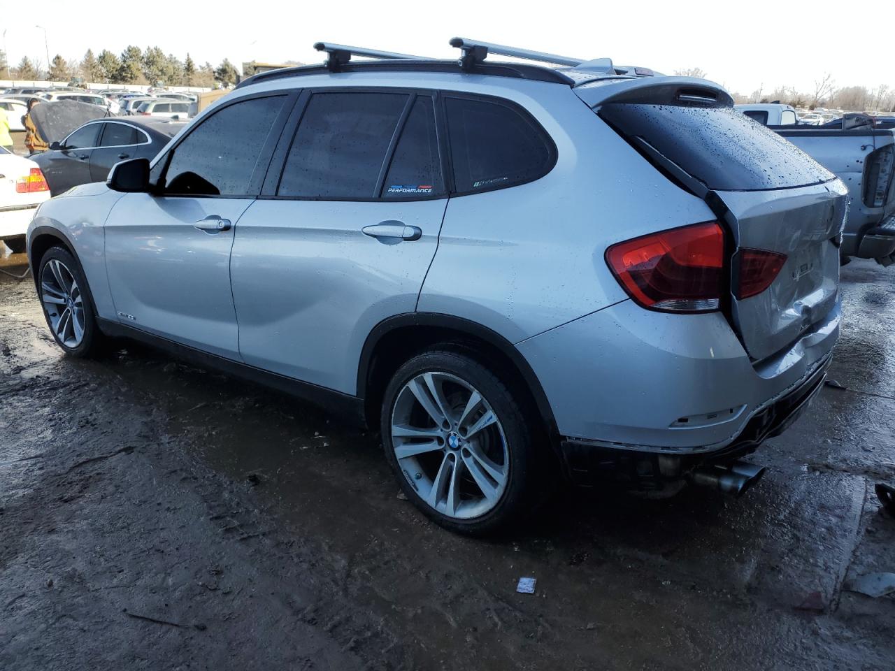 2014 BMW X1 VIN WBAVM1C55EVW52093 Copart auction photo, rear end damage thumbnail 2