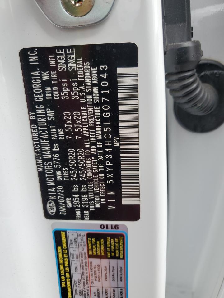 2020 KIA Telluride VIN 5XYP34HC5LG071043 Copart auction photo, rear end damage thumbnail 13
