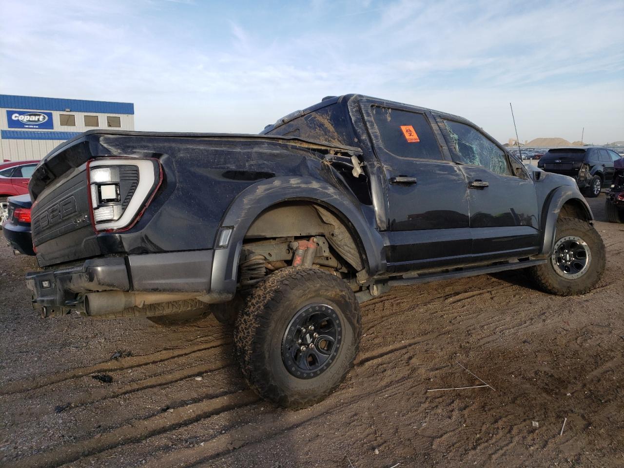 2022 Ford F-150 VIN 1FTFW1RG5NFA15886 Copart auction photo, rollover damage thumbnail 3