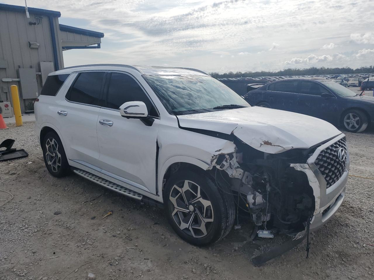 2021 Hyundai Palisade VIN KM8R7DHE7MU244815 Copart auction photo, front end damage thumbnail 4