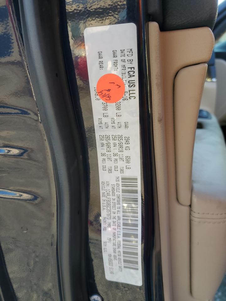 2016 Jeep Grand Cherokee VIN 1C4RJFBG8GC357873 Copart auction photo, all over damage thumbnail 13