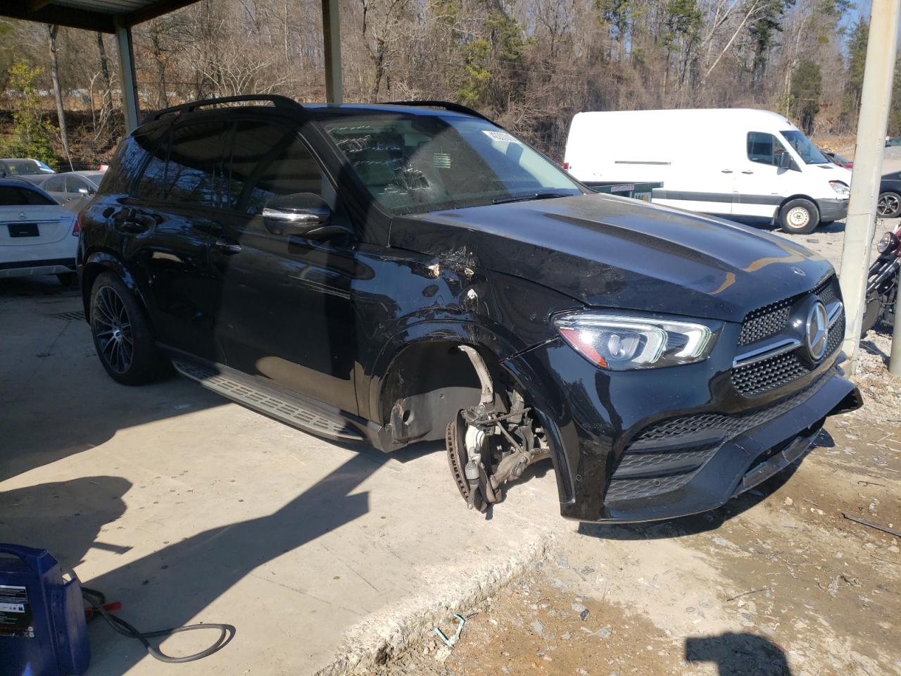 2021 Mercedes-Benz GLE VIN 4JGFB4JB1MA368680 Copart auction photo, front end / side damage thumbnail 4