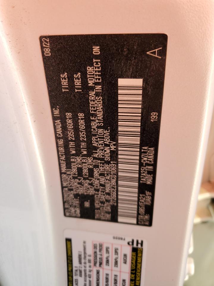 2022 Lexus NX VIN 2T2GGCEZ8NC010691 Copart auction photo, front end damage thumbnail 13