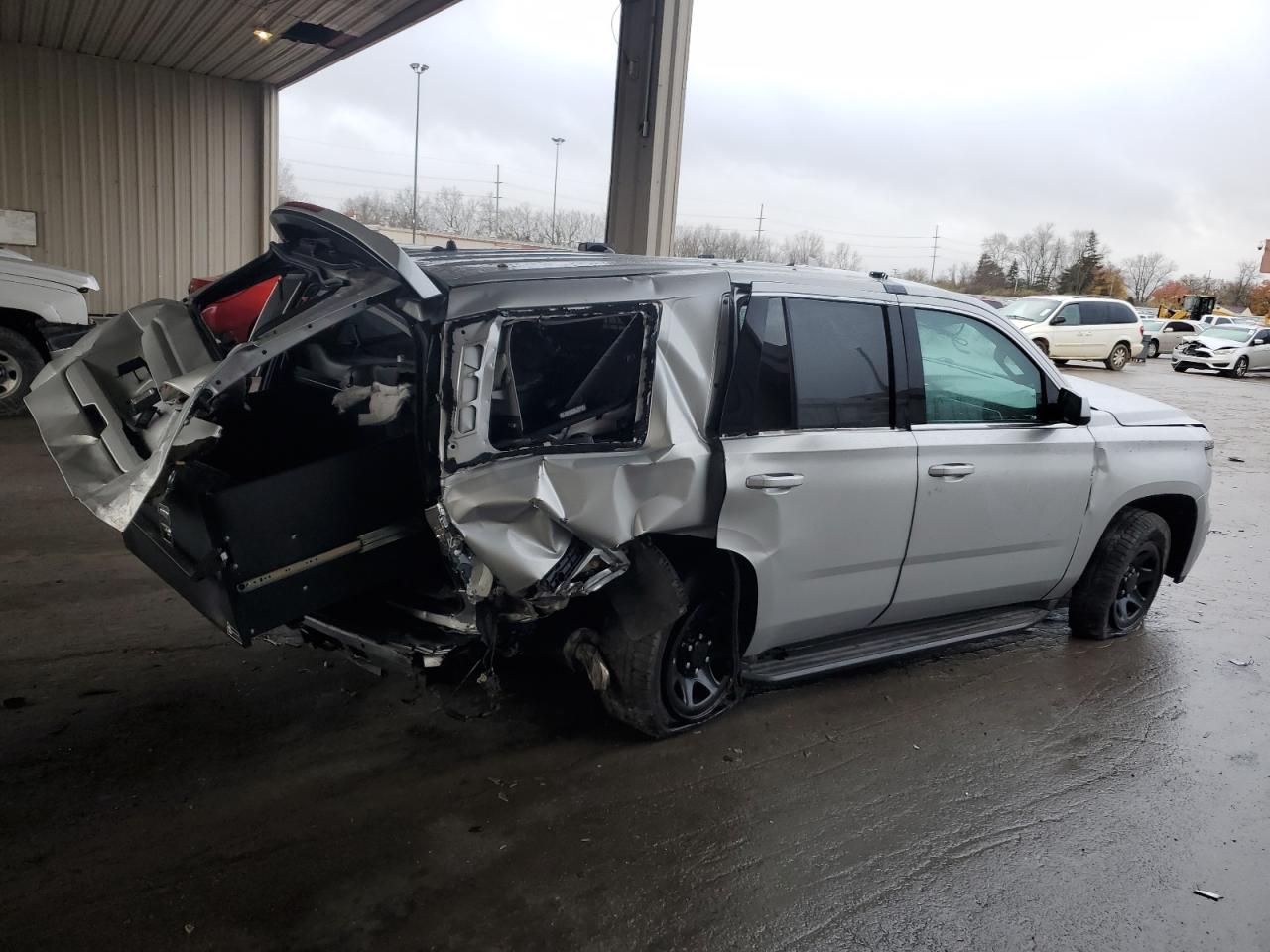 2015 Chevrolet Tahoe VIN 1GNLC2EC6FR725598 Copart auction photo, rear end / side damage thumbnail 3