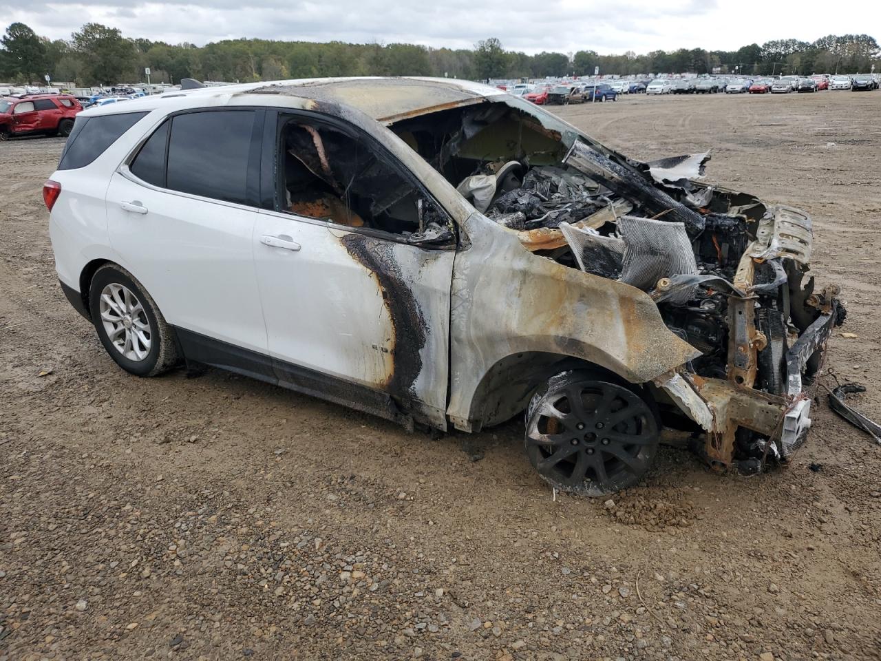 2019 Chevrolet Equinox VIN 2GNAXKEV7K6130553 Copart auction photo, burn - engine / burn damage thumbnail 4