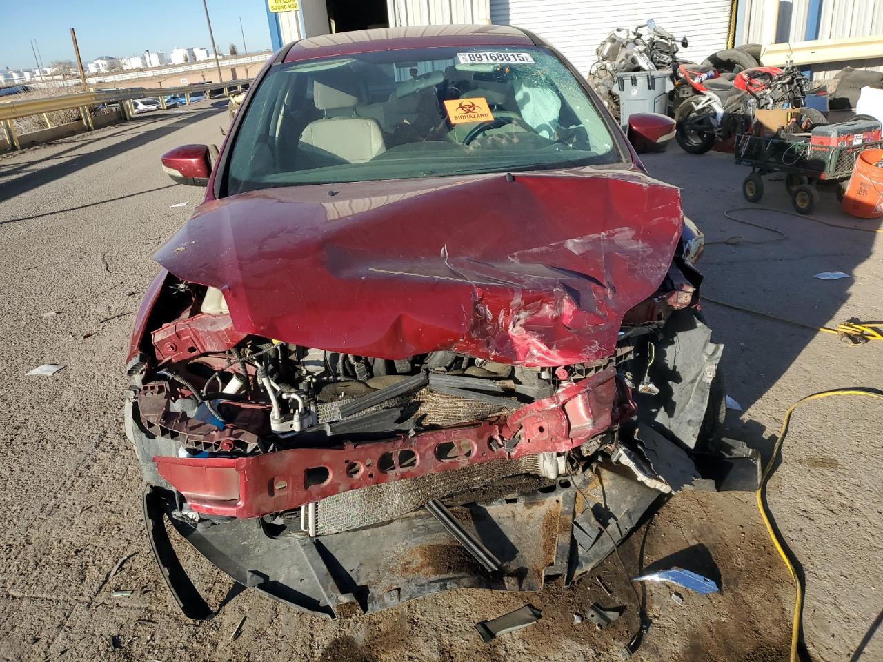 2014 Ford Focus VIN 1FADP3F24EL218980 Copart auction photo, front end damage thumbnail 5