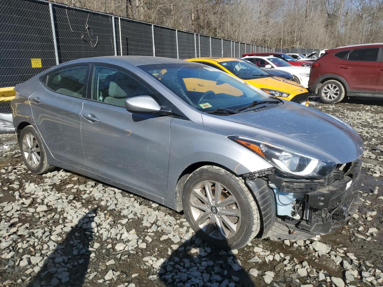 2015 Hyundai Elantra VIN 5NPDH4AE3FH619957 Copart auction photo, vandalism / all over damage thumbnail 4