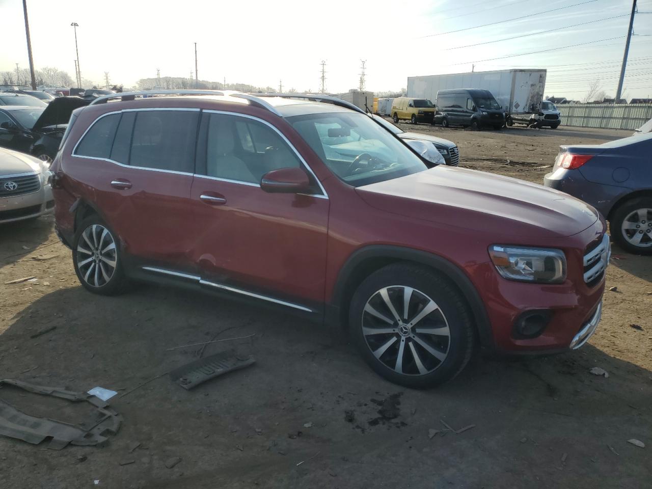2021 Mercedes-Benz GLB VIN W1N4M4HB6MW102773 Copart auction photo, rear end / side damage thumbnail 4