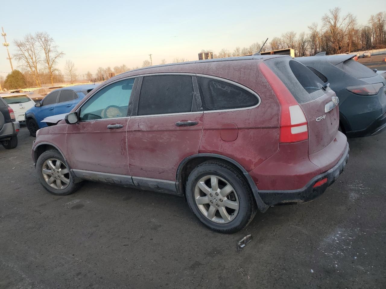 2008 Honda CR-V VIN JHLRE38578C009060 Copart auction photo, front end / side damage thumbnail 2