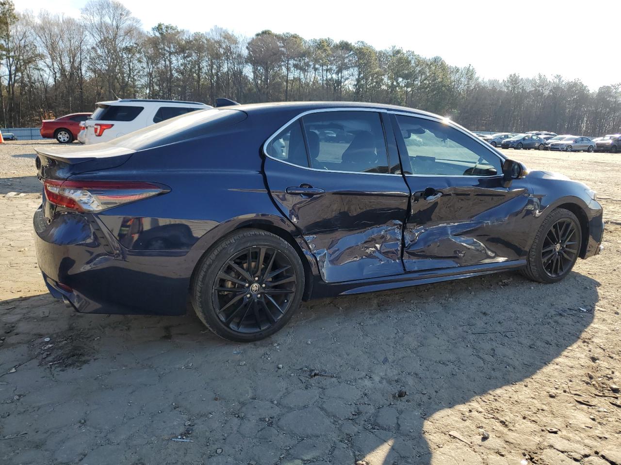 2021 Toyota Camry VIN 4T1K61AK1MU564697 Copart auction photo, side / top/roof damage thumbnail 3