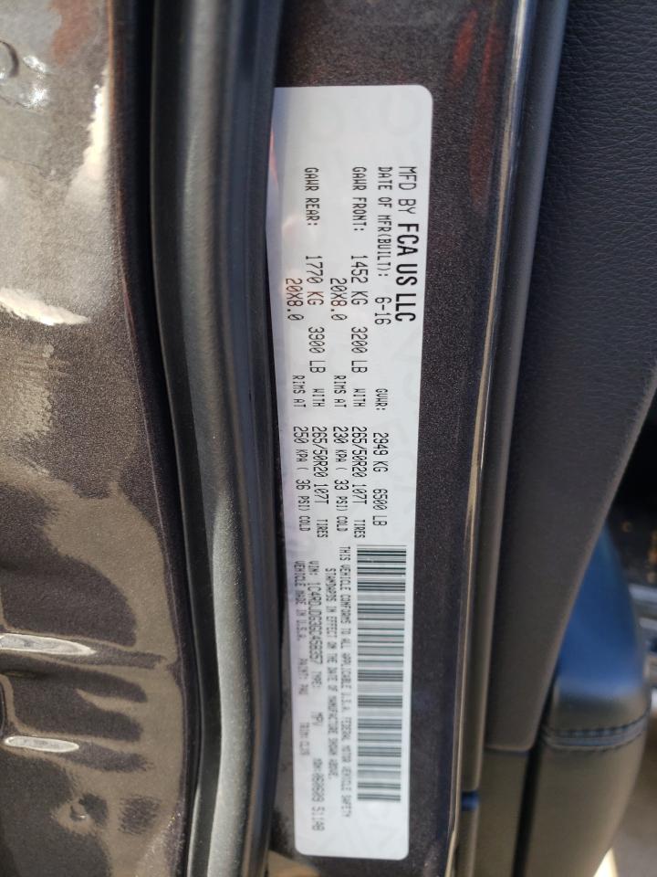 2016 Dodge Durango VIN 1C4RDJDG3GC458357 Copart auction photo, front end / side damage thumbnail 13