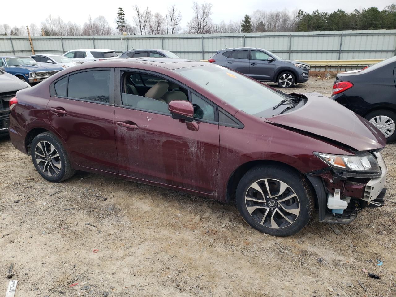 2015 Honda Civic VIN 19XFB2F8XFE071249 Copart auction photo, all over damage thumbnail 4