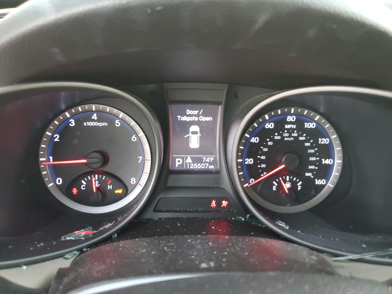 2015 Hyundai Santa Fe VIN 5XYZT3LB5FG253945 Copart auction photo, top/roof / front end damage thumbnail 9
