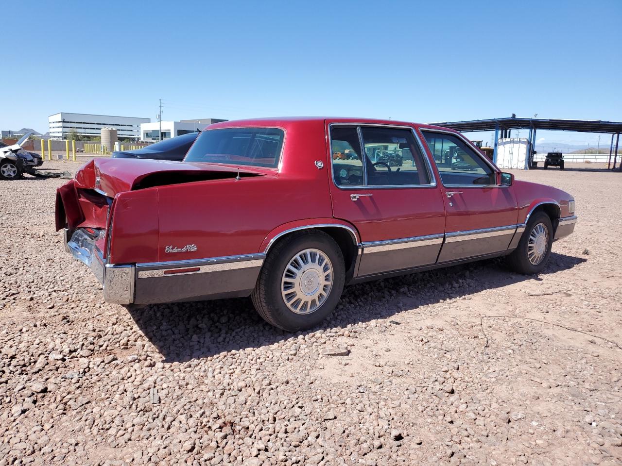 1991 Cadillac De Ville VIN 1G6CD53B8M4347542 Copart auction photo, rear end / side damage thumbnail 3