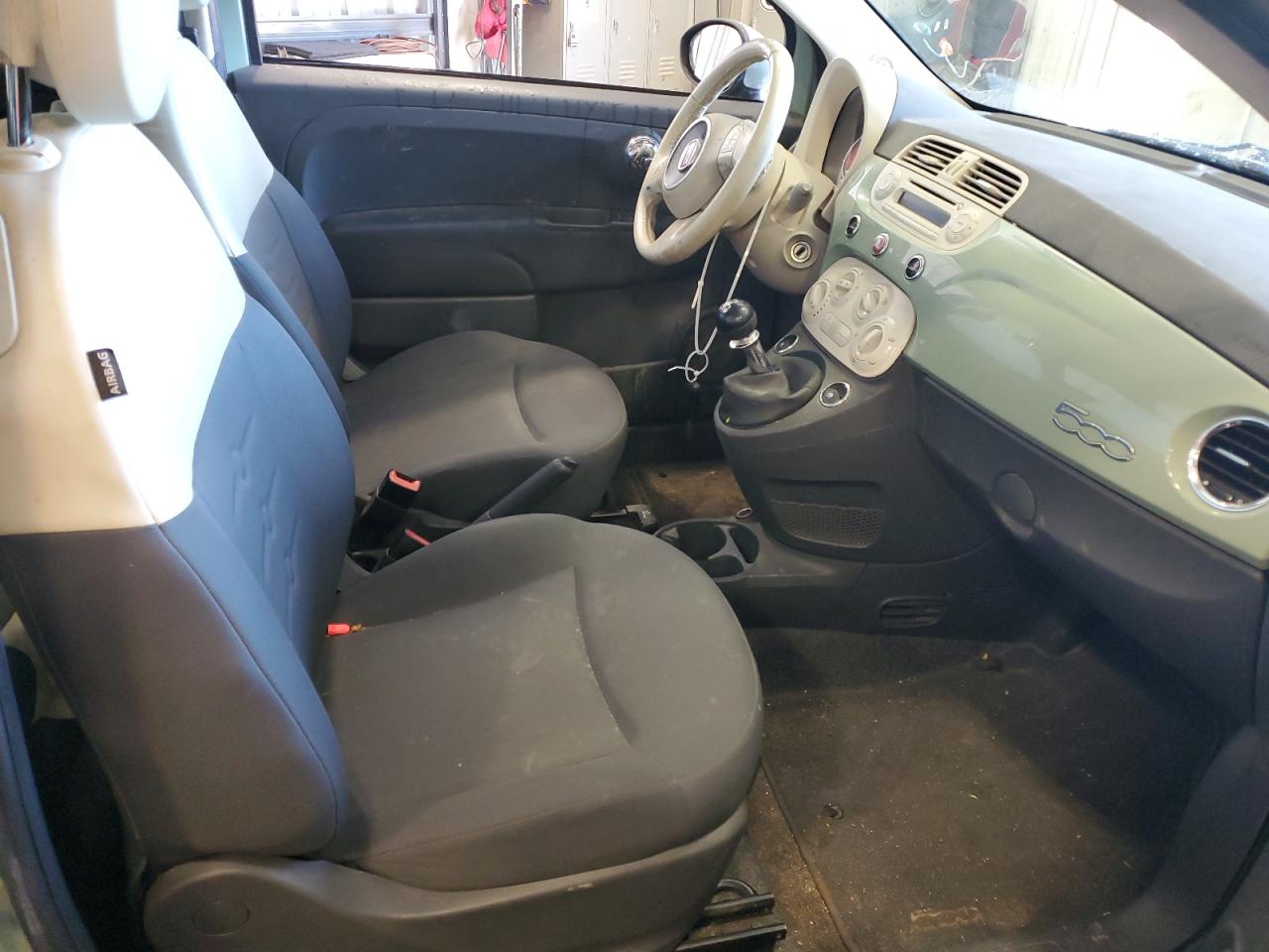 2012 Fiat 500 VIN 3C3CFFARXCT349108 Copart auction photo, front end / side damage thumbnail 10
