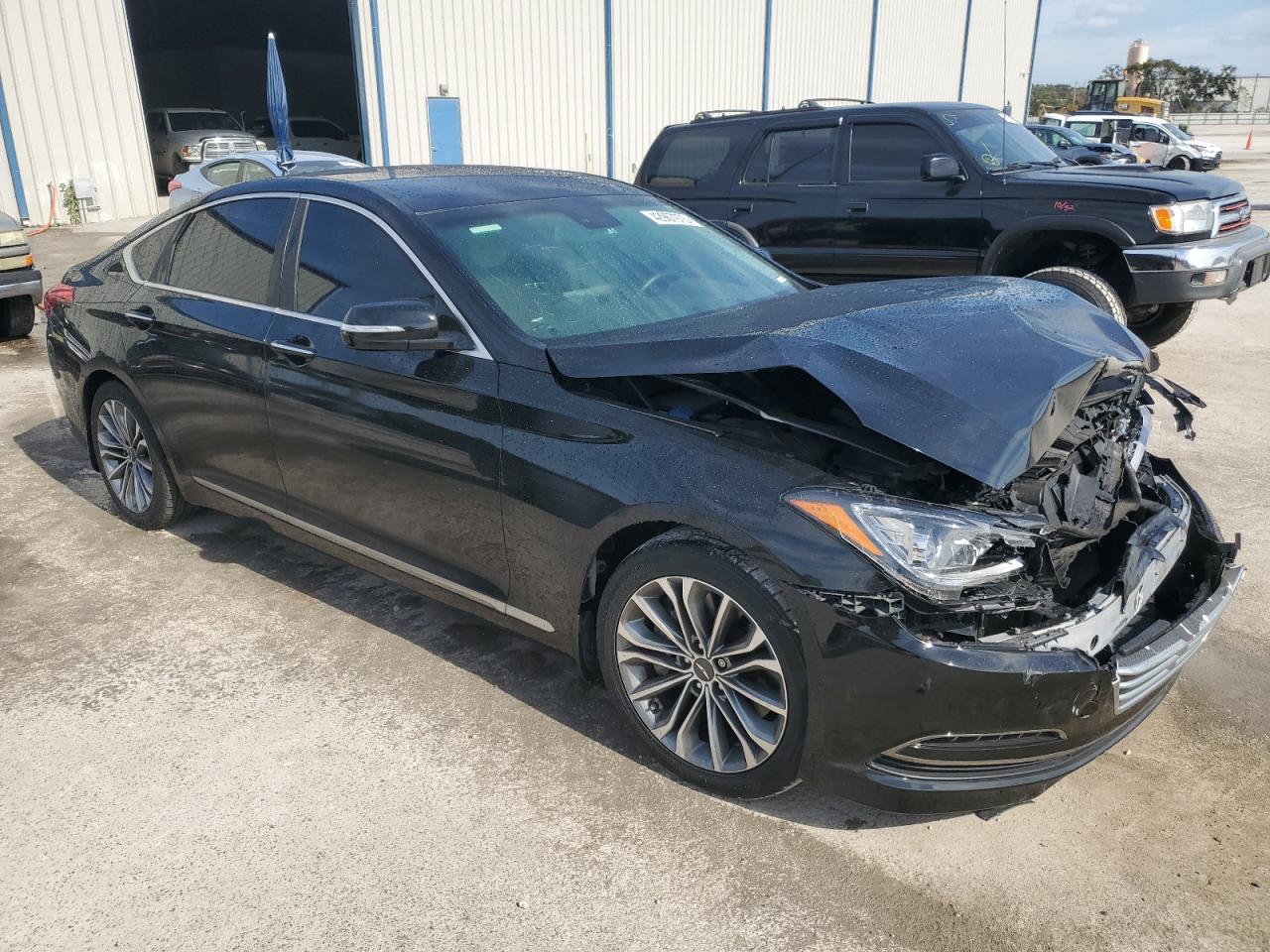 2016 Hyundai Genesis VIN KMHGN4JE7GU107868 Copart auction photo, front end / minor dent/scratches damage thumbnail 4