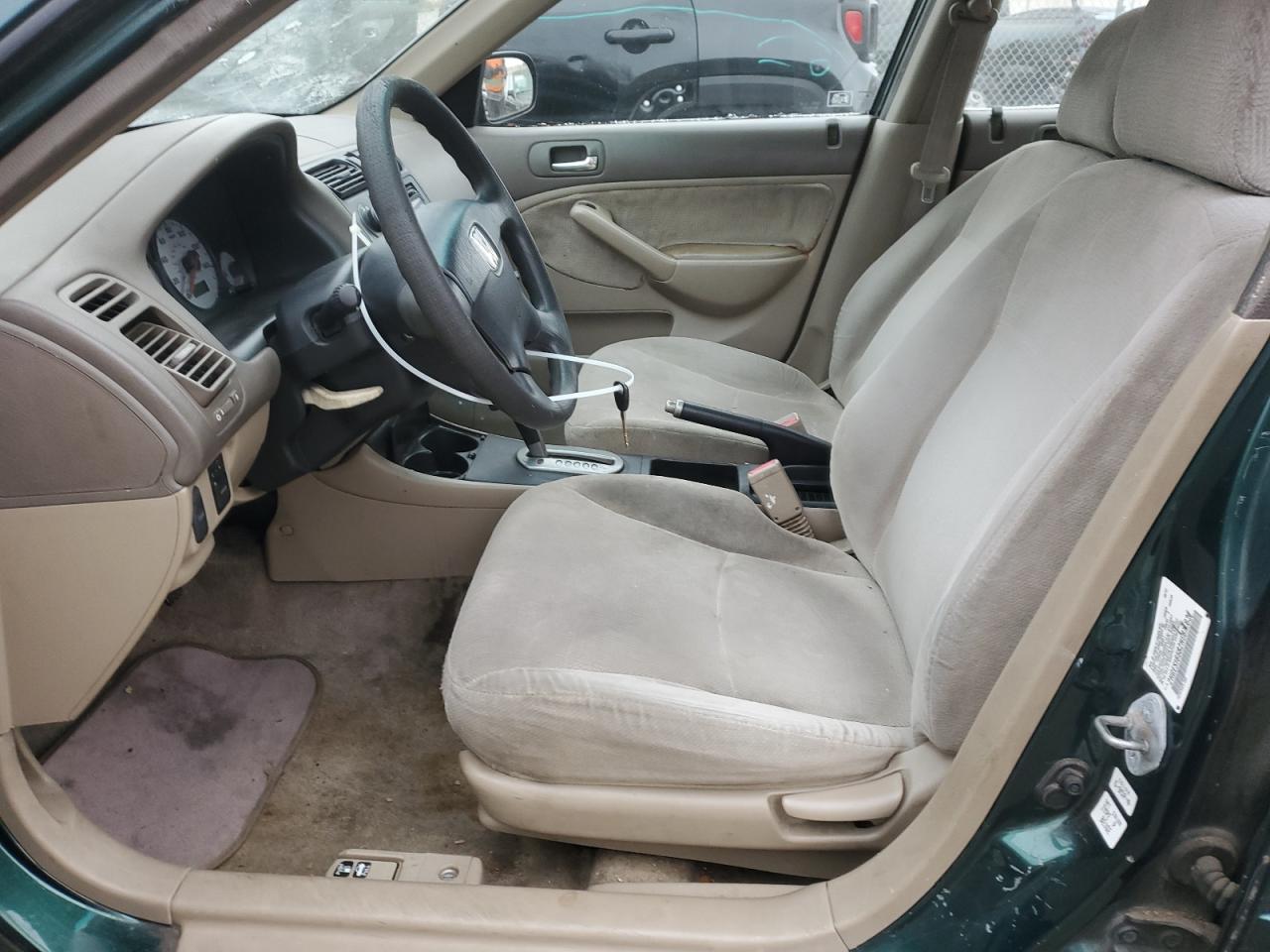 2002 Honda Civic VIN 2HGES16582H587363 Copart auction photo, front end / all over damage thumbnail 7