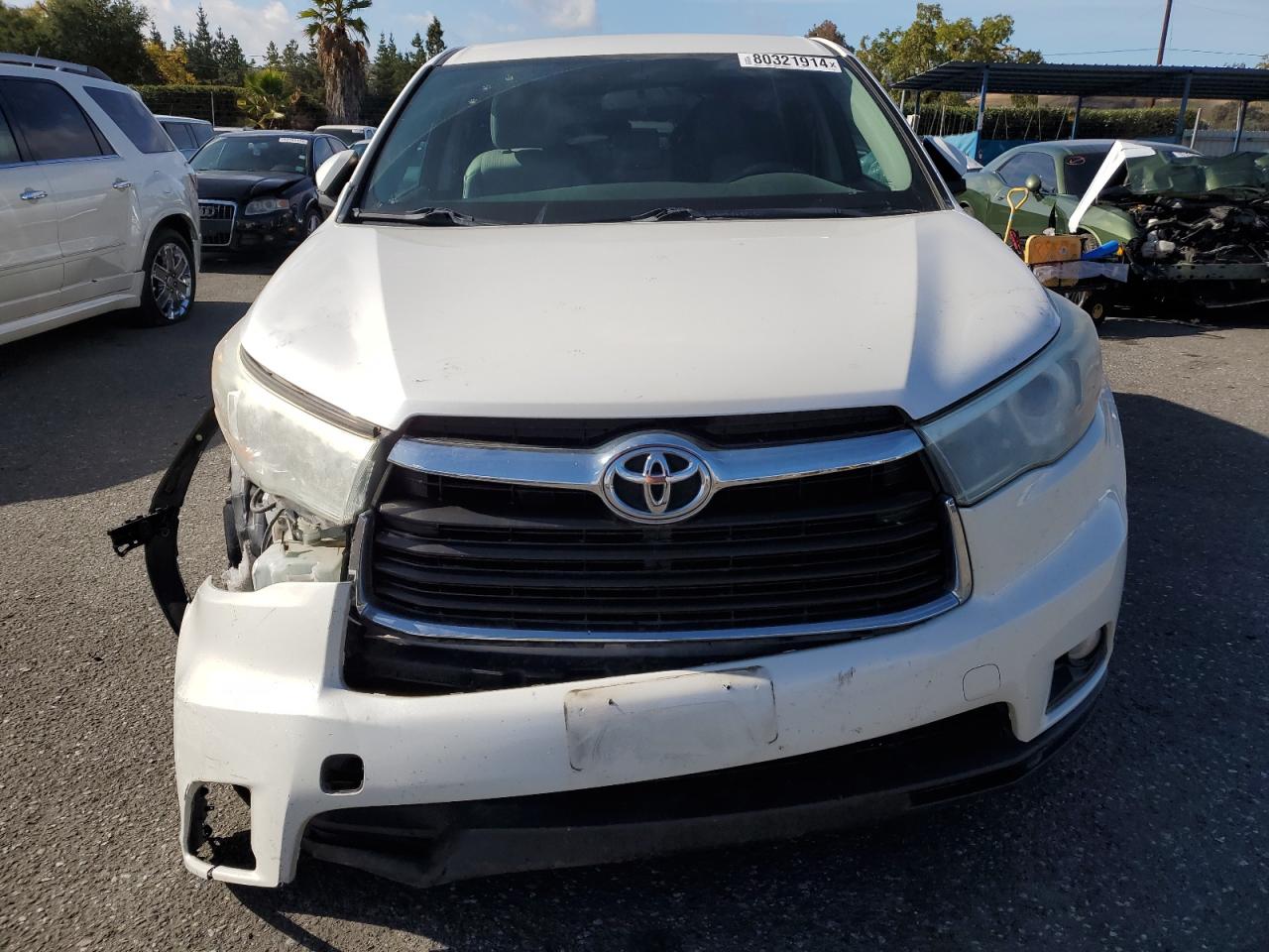2016 Toyota Highlander VIN 5TDBKRFH0GS281325 Copart auction photo, front end damage thumbnail 5