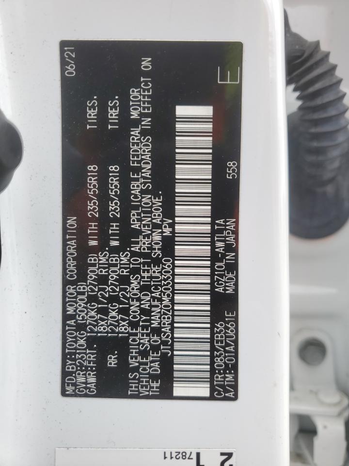 2021 Lexus NX VIN JTJSARBZ0M5033060 Copart auction photo, front end damage thumbnail 13