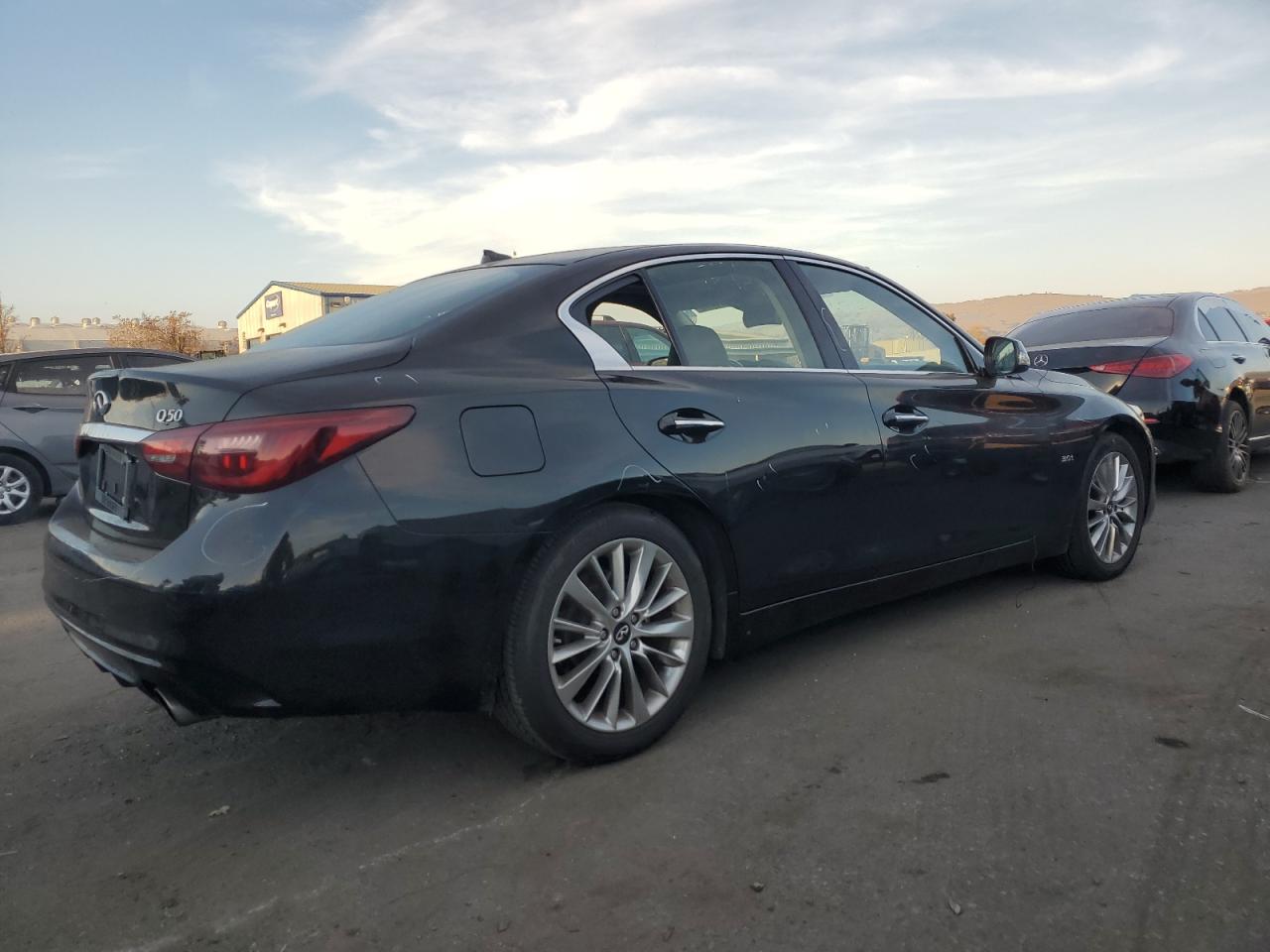 2019 Infiniti Q50 VIN JN1EV7AP0KM517633 Copart auction photo, vandalism damage thumbnail 3