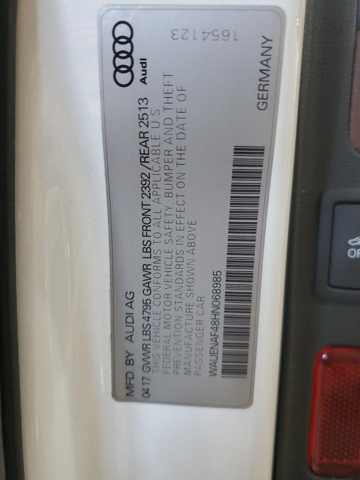 2017 Audi A4 VIN WAUENAF48HN068985 Copart auction photo, side damage thumbnail 14