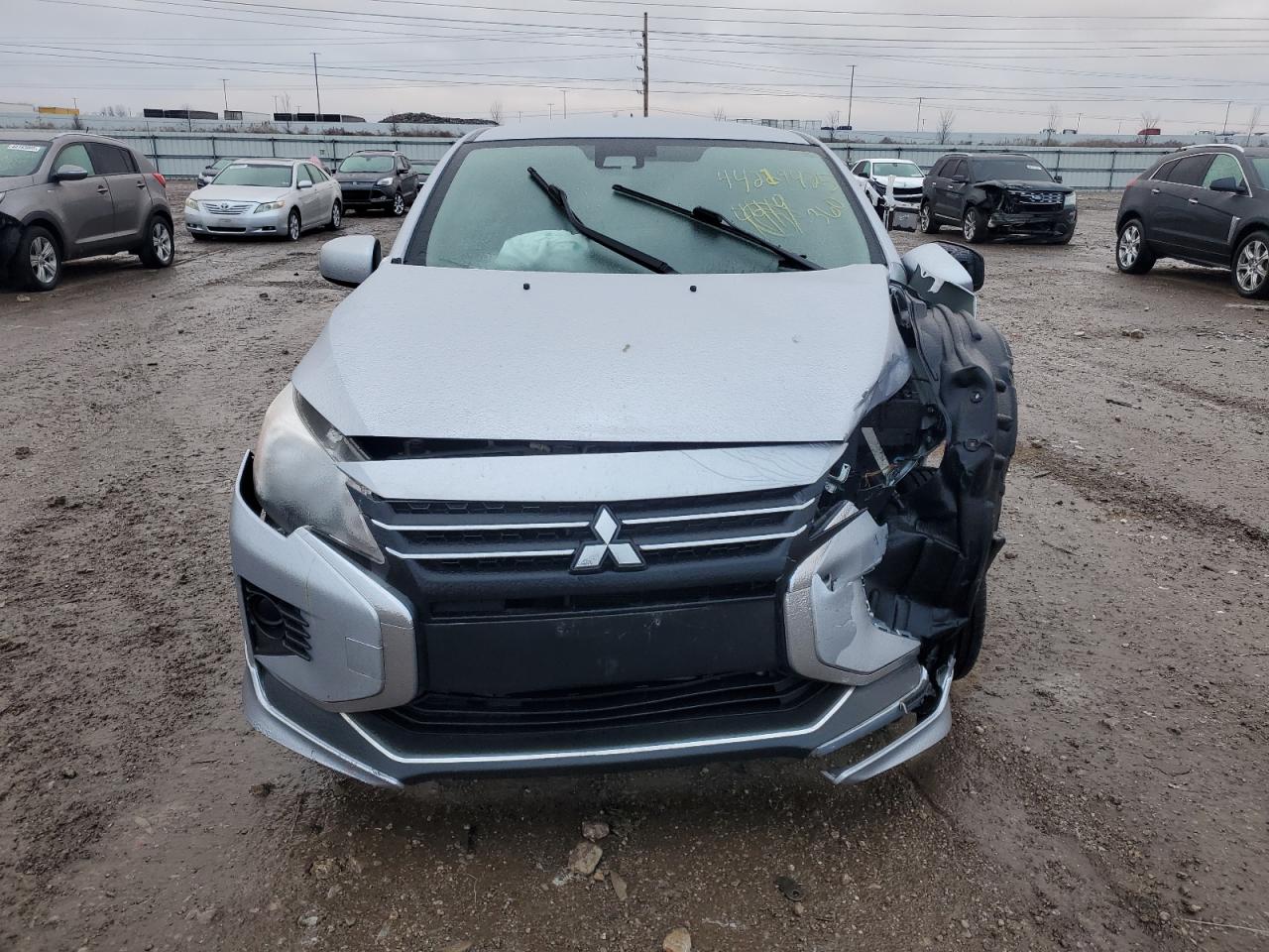 2021 Mitsubishi Mirage VIN ML32FUFJ5MHF05186 Copart auction photo, front end / side damage thumbnail 5