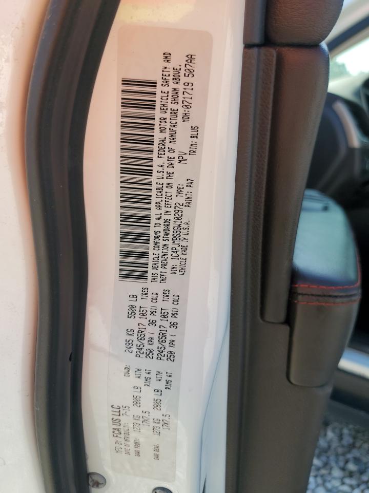 2016 Jeep Cherokee VIN 1C4PJMBS9GW102972 Copart auction photo, vandalism damage thumbnail 13