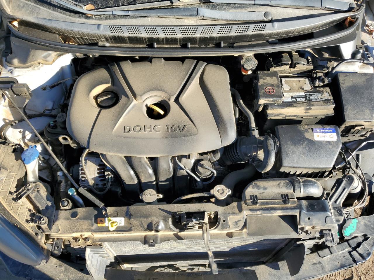2013 Hyundai Elantra VIN KMHDH4AE1DU765191 Copart auction photo, front end damage thumbnail 11