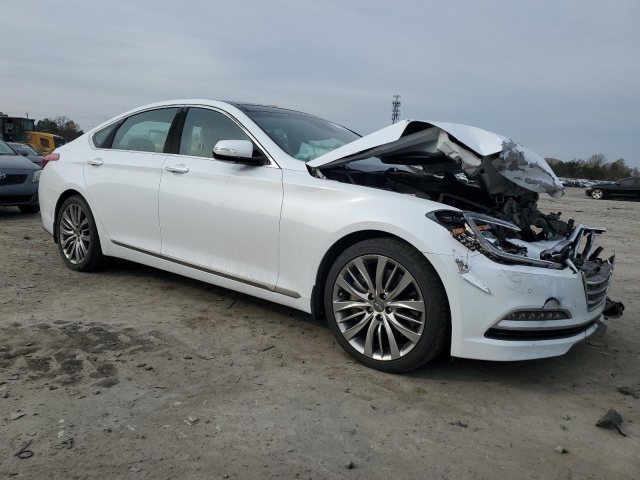 2015 Hyundai Genesis VIN KMHGN4JF1FU069139 Copart auction photo, front end / mechanical damage thumbnail 4
