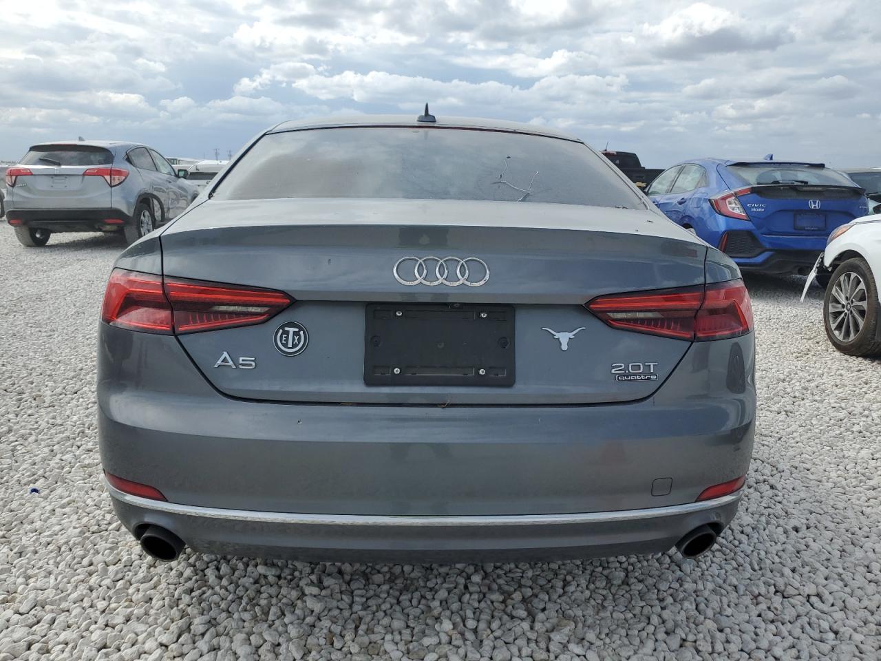 2018 Audi A5 VIN WAUNNAF54JA003363 Copart auction photo, side damage thumbnail 6