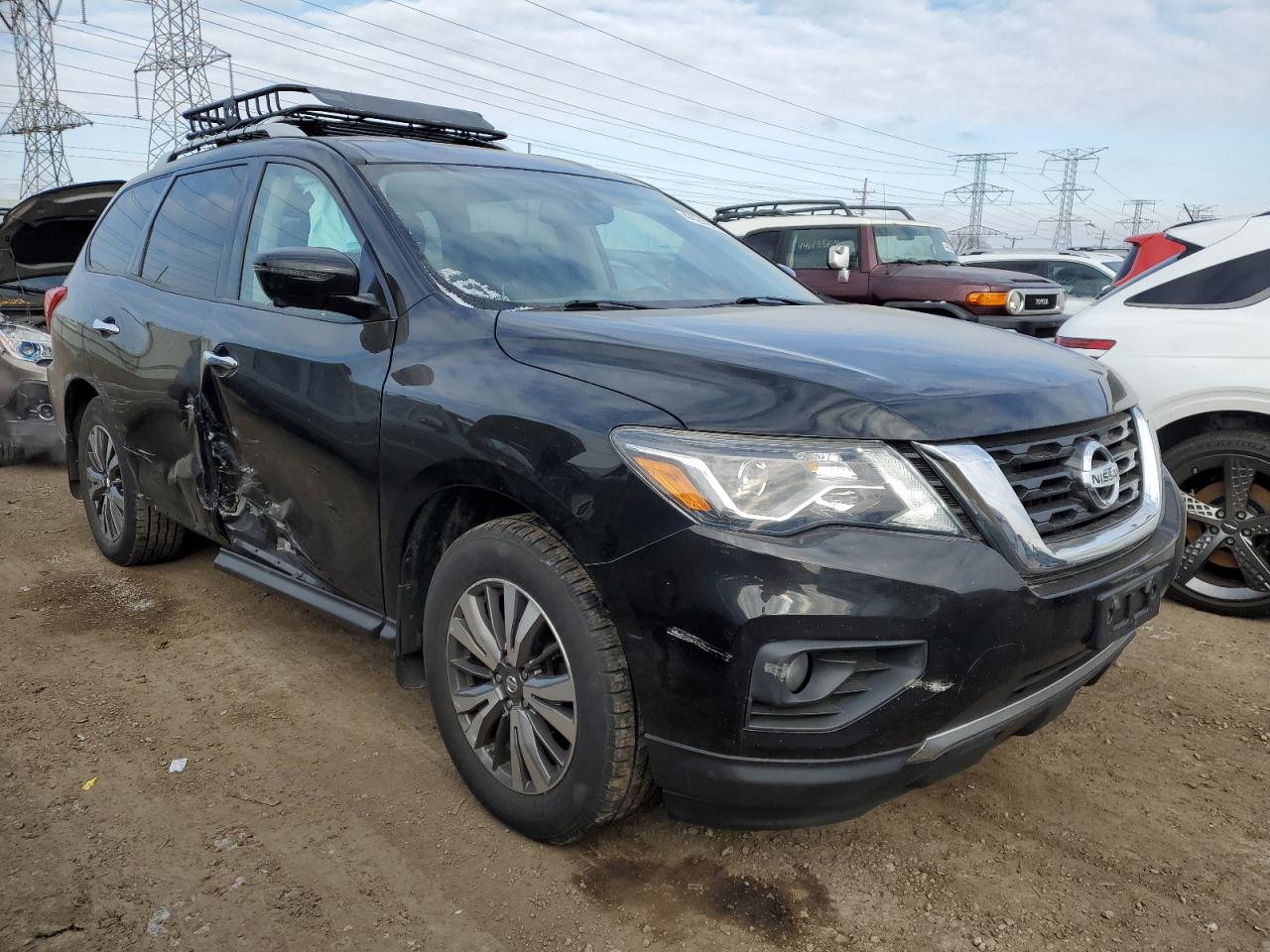 2017 Nissan Pathfinder VIN 5N1DR2MM4HC673864 Copart auction photo, side damage thumbnail 4