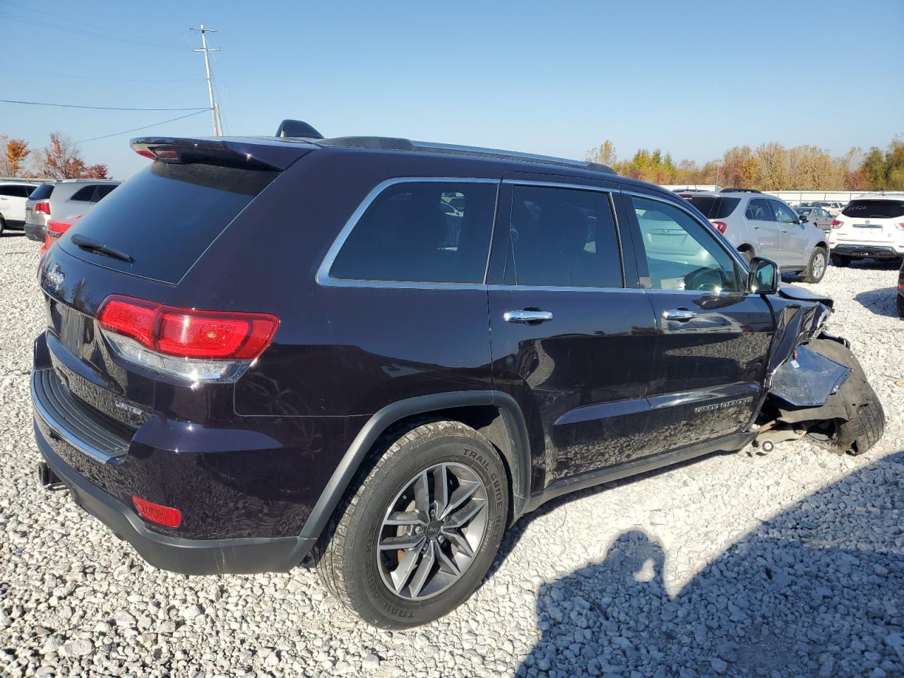 2021 Jeep Grand Cherokee VIN 1C4RJFBG4MC737126 Copart auction photo, front end / side damage thumbnail 3