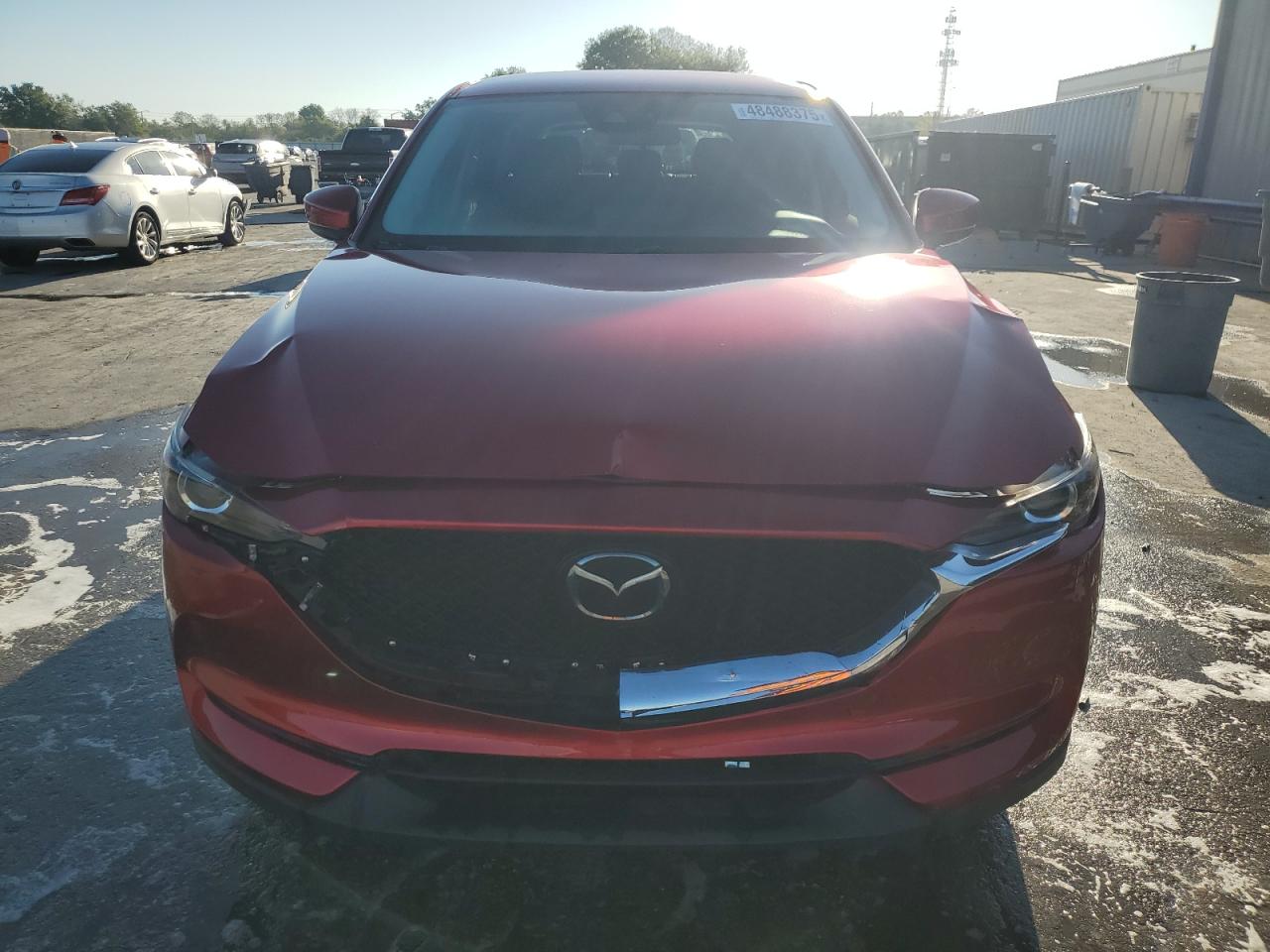 2021 Mazda CX-5 VIN JM3KFACM7M0393536 Copart auction photo, front end / side damage thumbnail 5